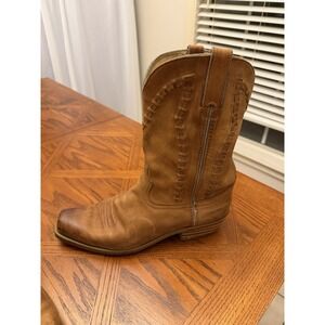 Durango Western Cowboy Boots Mens 10 1/2 EE Square Toe Leather Boots RD5012